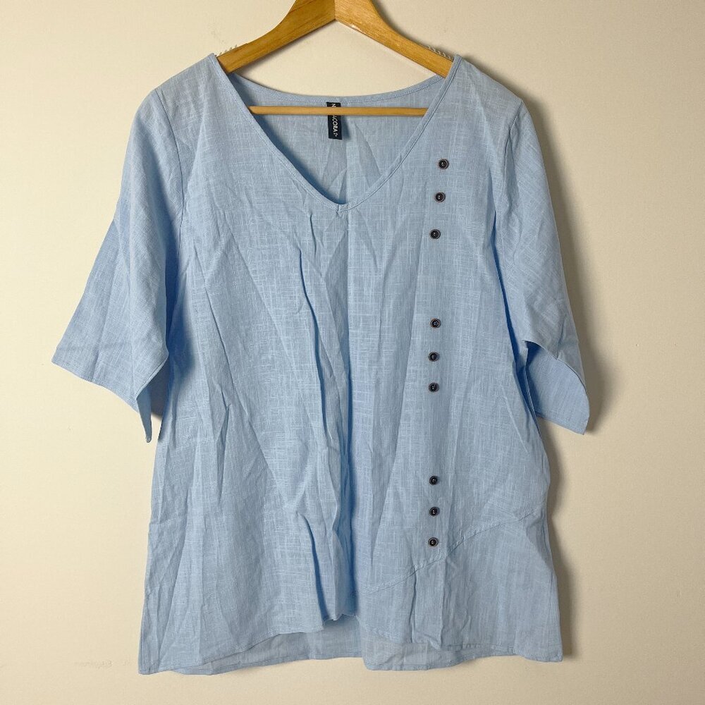 2/$30 NWT NoraCora Bamboo Blue Top Medium